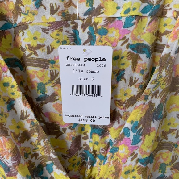 Free People Forget Me Not Mini Smocked Dress NWT - Picture 14 of 16